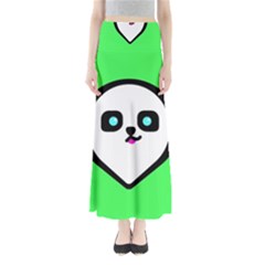 Panda Bear Full Length Maxi Skirt by Celenk