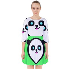 Panda Bear Smock Dress by Celenk