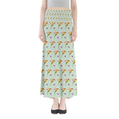 Birds Hummingbirds Wings Full Length Maxi Skirt by Celenk