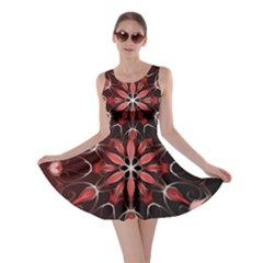 Mandala Red Bright Kaleidoscope Skater Dress by Celenk