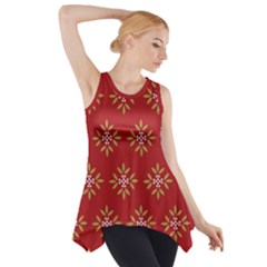 Pattern Background Holiday Side Drop Tank Tunic by Celenk