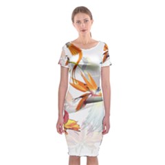 Birds Of Paradise Classic Short Sleeve Midi Dress by TKKdesignsCo