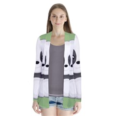 Cute Panda Drape Collar Cardigan by Valentinaart