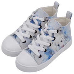 Dog Cats Pet Art Abstract Kid s Mid-top Canvas Sneakers by Celenk