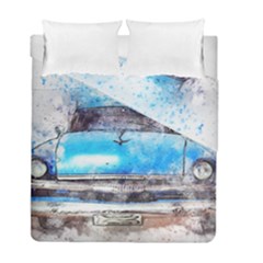 Car Old Car Art Abstract Duvet Cover Double Side (full/ Double Size) by Celenk