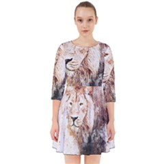 Lion Animal Art Abstract Smock Dress by Celenk