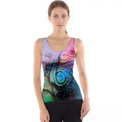 Lizard Reptile Art Abstract Animal Tank Top by Celenk