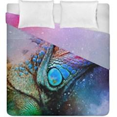 Lizard Reptile Art Abstract Animal Duvet Cover Double Side (king Size) by Celenk