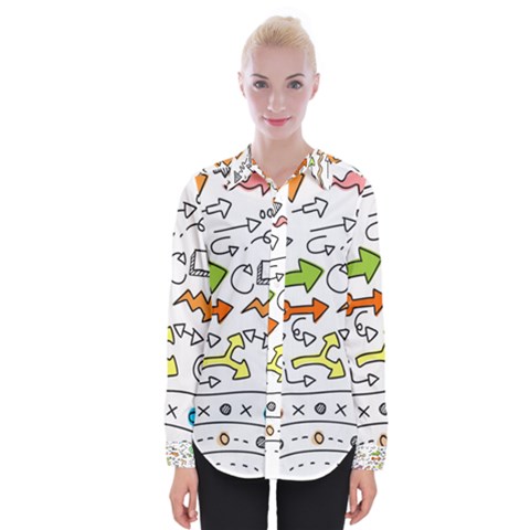 Desktop Pattern Art Graphic Design Womens Long Sleeve Shirt by Celenk