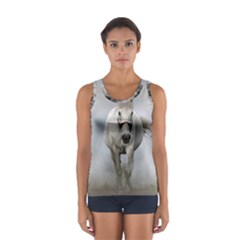 Horse Mammal White Horse Animal Sport Tank Top  by Celenk