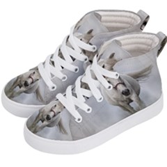 Horse Mammal White Horse Animal Kid s Hi-top Skate Sneakers by Celenk