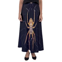 Nsect Macro Spider Colombia Flared Maxi Skirt by Celenk