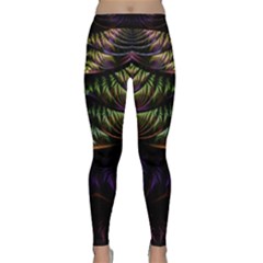 Fractal Colorful Pattern Fantasy Classic Yoga Leggings by Celenk