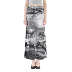 Holstein Fresian Cows Fresian Cows Full Length Maxi Skirt by Celenk