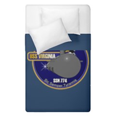 Uss Virginia ( Ssn 774 ) Crest Duvet Cover Double Side (single Size) by Bigfootshirtshop