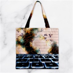 Ransomware Cyber Crime Security Zipper Grocery Tote Bag by Celenk