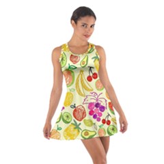 Cute Fruits Pattern Cotton Racerback Dress by paulaoliveiradesign