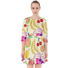 Cute Fruits Pattern Smock Dress by paulaoliveiradesign