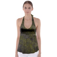 Green Background Texture Grunge Babydoll Tankini Top by Celenk