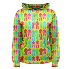 Colorful Robots Women s Pullover Hoodie by snowwhitegirl