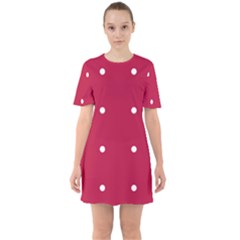 Red Dot Sixties Short Sleeve Mini Dress by snowwhitegirl