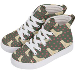 Green Boot Kid s Hi-top Skate Sneakers by snowwhitegirl