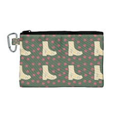 Green Boot Canvas Cosmetic Bag (medium) by snowwhitegirl