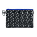 Black Music Notes Canvas Cosmetic Bag (Large) View1