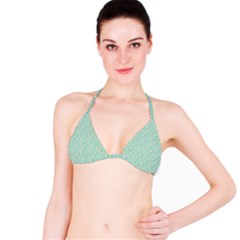 Pink Peach Green Eggs On Seafoam Bikini Top by snowwhitegirl