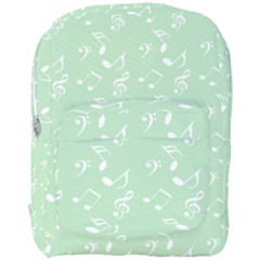 Mint Green White Music Full Print Backpack by snowwhitegirl