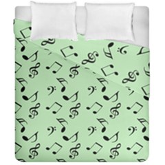 Mint Green Music Duvet Cover Double Side (california King Size) by snowwhitegirl