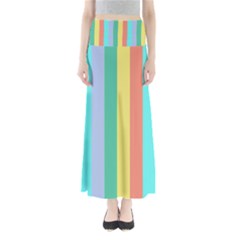 Summer Stripes Full Length Maxi Skirt by snowwhitegirl