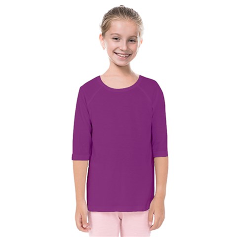 Magenta Ish Purple Kids  Quarter Sleeve Raglan Tee by snowwhitegirl