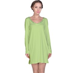 Grassy Green Long Sleeve Nightdress by snowwhitegirl