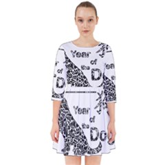 Year Of The Dog - Chinese New Year Smock Dress by Valentinaart