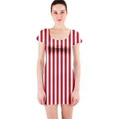 Red Stripes Short Sleeve Bodycon Dress by jumpercat