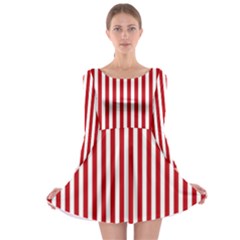 Red Stripes Long Sleeve Skater Dress by jumpercat