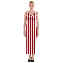 Red Stripes Fitted Maxi Dress by jumpercat