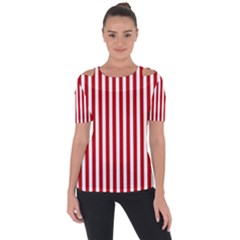 Red Stripes Short Sleeve Top by jumpercat