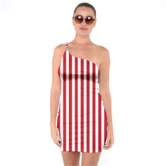 Red Stripes One Soulder Bodycon Dress by jumpercat