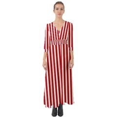 Red Stripes Button Up Boho Maxi Dress by jumpercat