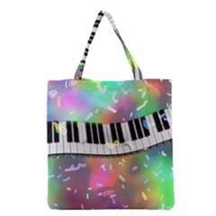 Piano Keys Music Colorful 3d Grocery Tote Bag by Nexatart