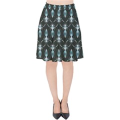 Seamless Pattern Background Velvet High Waist Skirt by Nexatart