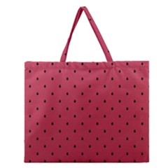 Watermelon Minimal Pattern Zipper Large Tote Bag by jumpercat