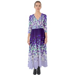 Purple Disintegrate Button Up Boho Maxi Dress by jumpercat