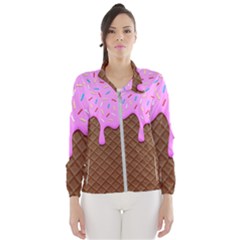 Chocolate And Strawberry Icecream Wind Breaker (women) by jumpercat