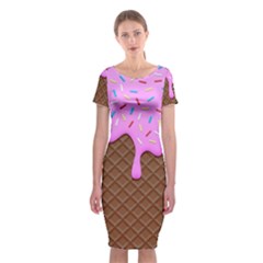 Chocolate And Strawberry Icecream Classic Short Sleeve Midi Dress by jumpercat