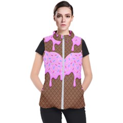 Chocolate And Strawberry Icecream Women s Puffer Vest by jumpercat