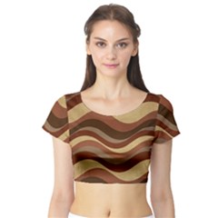 Backgrounds Background Structure Short Sleeve Crop Top by Nexatart