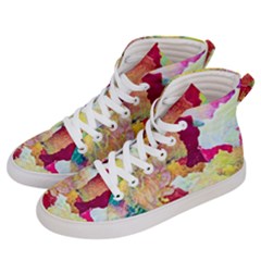 Art Detail Abstract Painting Wax Women s Hi-top Skate Sneakers by Nexatart